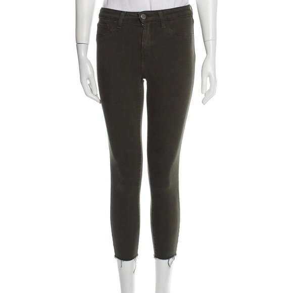 L'Agence Olive Stretch Denim Skinny Jeans High Rise Crop Jeans Sz 23-24 $345 - Picture 1 of 7